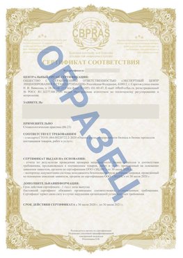 Образец Сертификат СТО 01.064.00220722.2-2020 Петропавловск-Камчатский Сертификат СТО 01.064.00220722.2-2020 